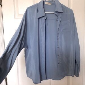 Silk Blouse brooke // tassoul NYC Periwinkle Blue  sz L